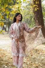 Blush Pink Damask Print Co-ord Set | Modern Ethnic Tunic & Trousers - Image 5