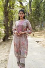 Blush Peach Floral Damask Co-ord Set - Image 3