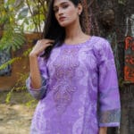 Elegant Lavender Hand-Embellished Kurti | Premium Festive Wear